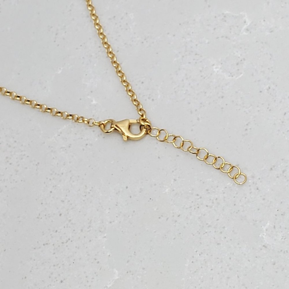 5 Turquoise Hearts Choker 14k Gold Plated on 925 - Picture 8 of 8